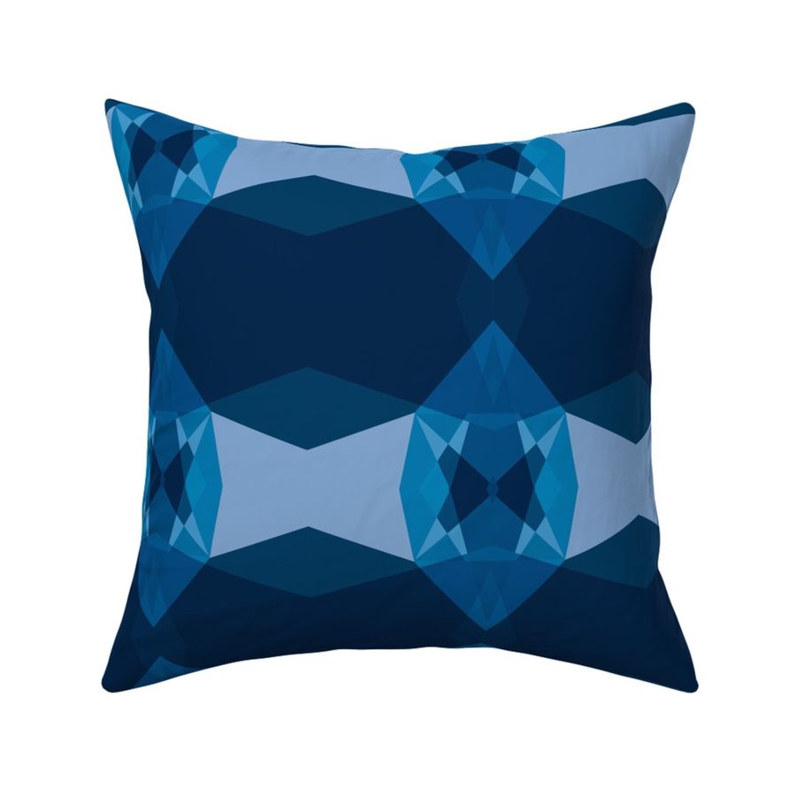 Bold Tribal Harmony Coastal Interiors Abstract Blue Pattern