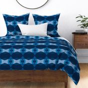 Bold Tribal Harmony Coastal Interiors Abstract Blue Pattern