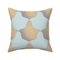 Watercolor Geometric Pattern in Sage Green and Soft Teal with Inky Dyes (S)