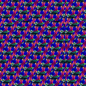 Blue Fuchia Diagonal Pattern