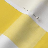 BOLD YELLOW ON WHITE PAINTED PLAID