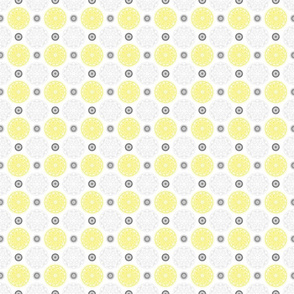 Medallion fabric - white background