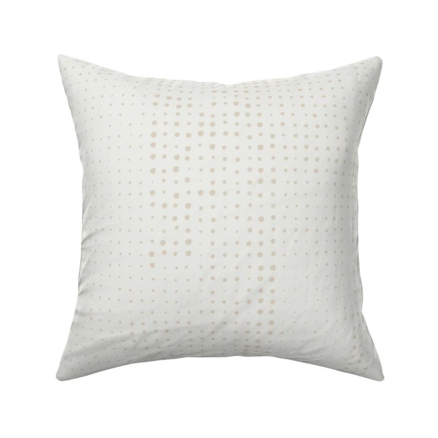 Inky Dots - Natural Linen And White 02 - White on White Neutral Wabi Sabi