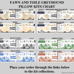 Greyhound sewing project kits - links to cut and sew fabrics
