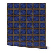 Van Gogh's Sunflowers Denim Cheater Quilt Blocks