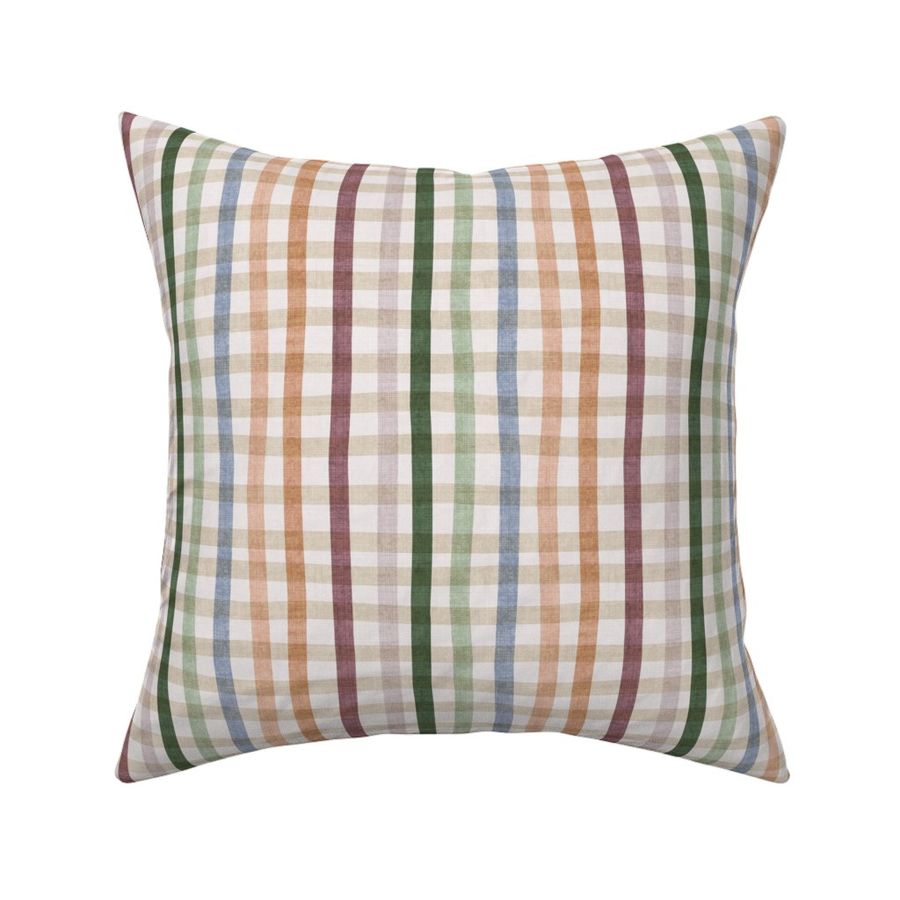 Textured Modern Earthy Wabi Sabi Plaid Stripe - Dopamine Maximalist Decor S