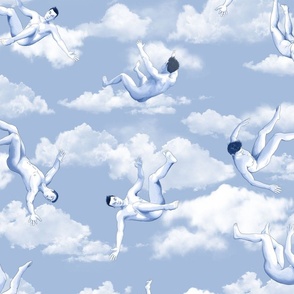 Icarus (Male Figures Clouds Blue Sky)