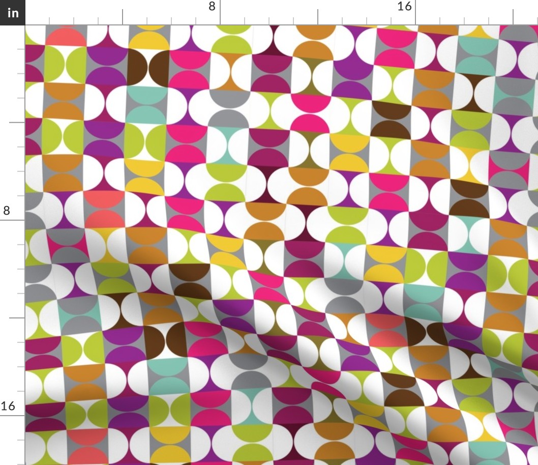 Mod Hourglass Fabric | Spoonflower