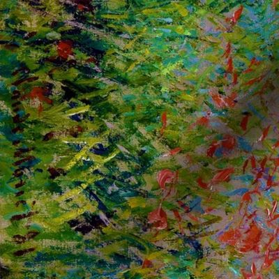 Claude Monet - Poppy Field - Border