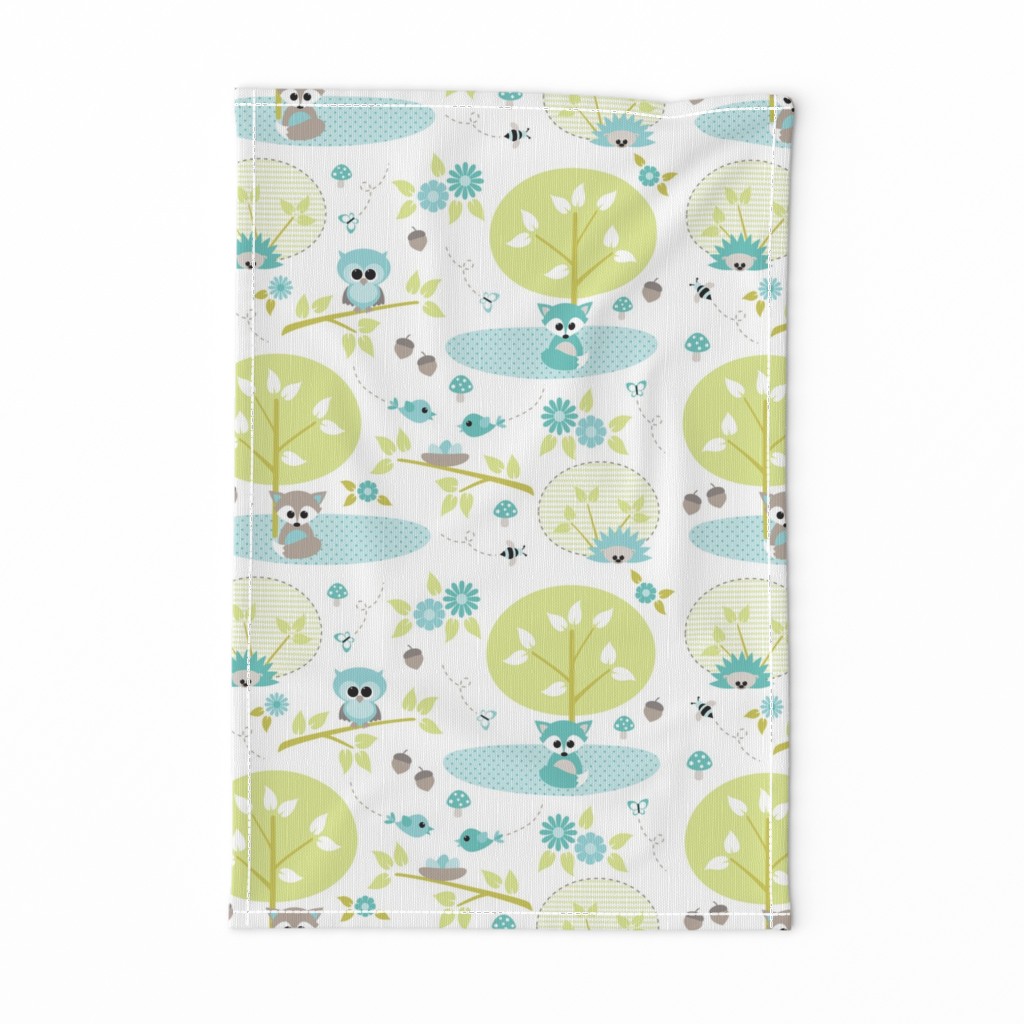 Woodland babies in mint