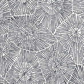 extra-large petoskey stone pattern in black and white