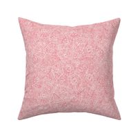 petoskey-stone pattern, strawberry red on white