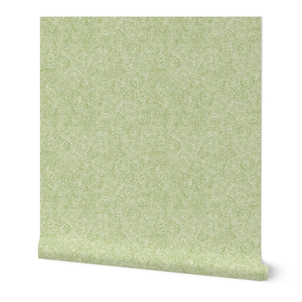 petoskey-stone pattern, moss green on white