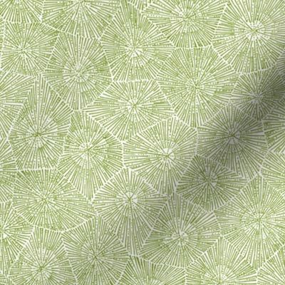 petoskey-stone pattern, moss green on white