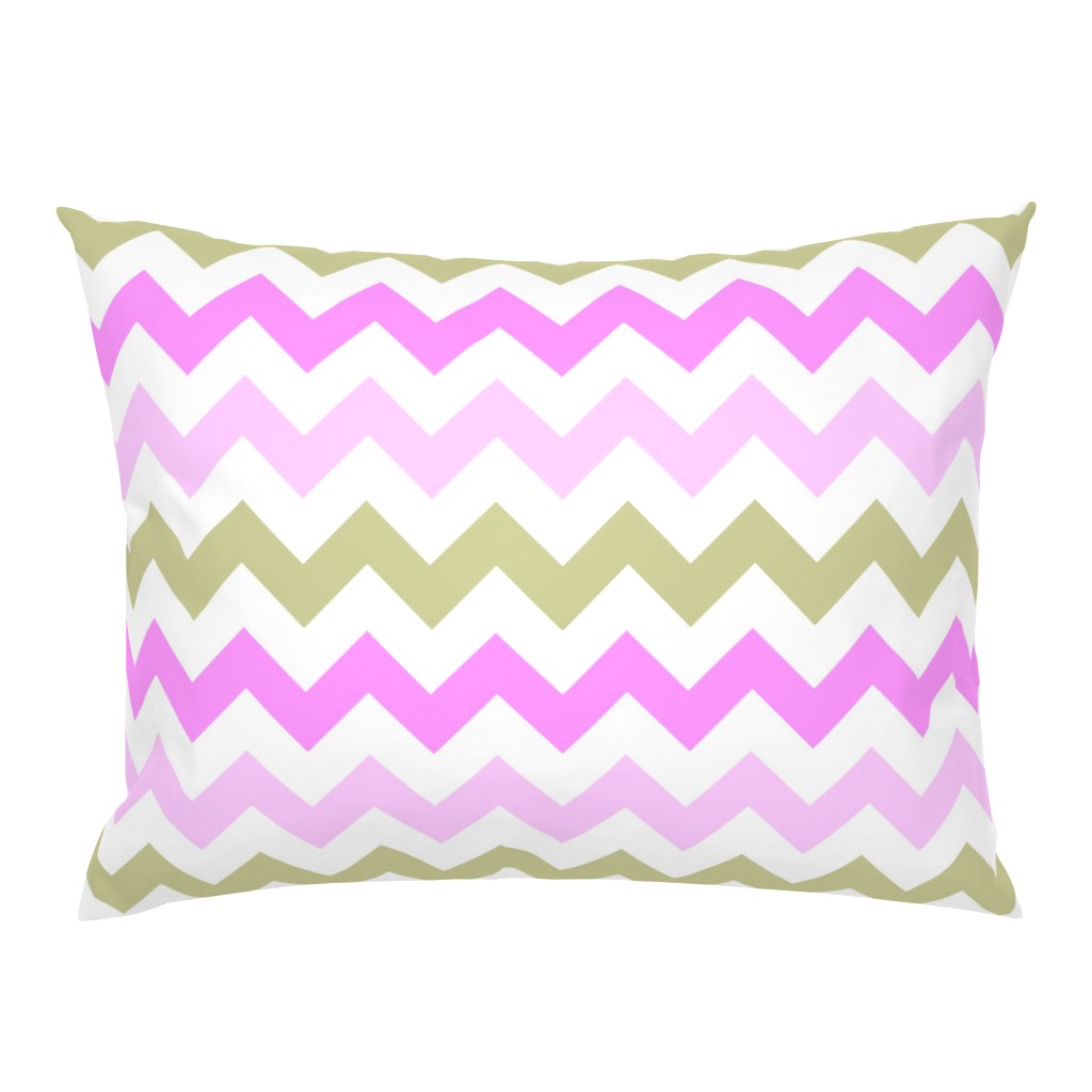 Pink & Tan Chevron