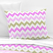 Pink & Tan Chevron