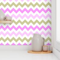 Pink & Tan Chevron