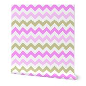 Pink & Tan Chevron