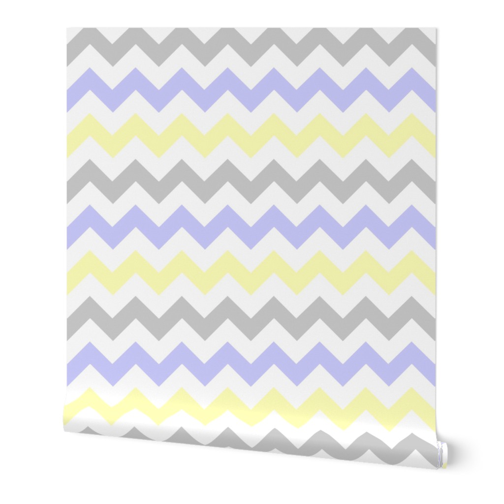 Yellow & Gray Chevron