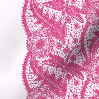 Dragonfly Lace ~ Tiers ~ Pink & White