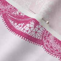 Dragonfly Lace ~ Tiers ~ Pink & White