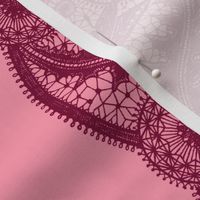 Dragonfly Lace ~ Tiers ~ Pink & Brick