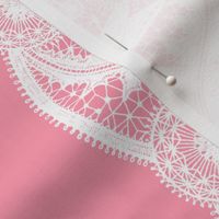 Dragonfly Lace ~ Tiers ~ White & Pink