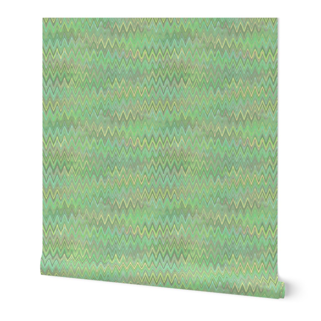 zigzag in melon green