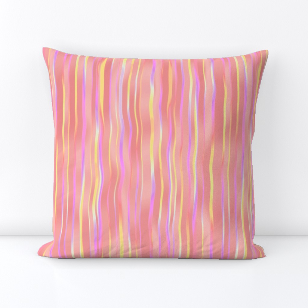 waterfall stripes in sherbet pink