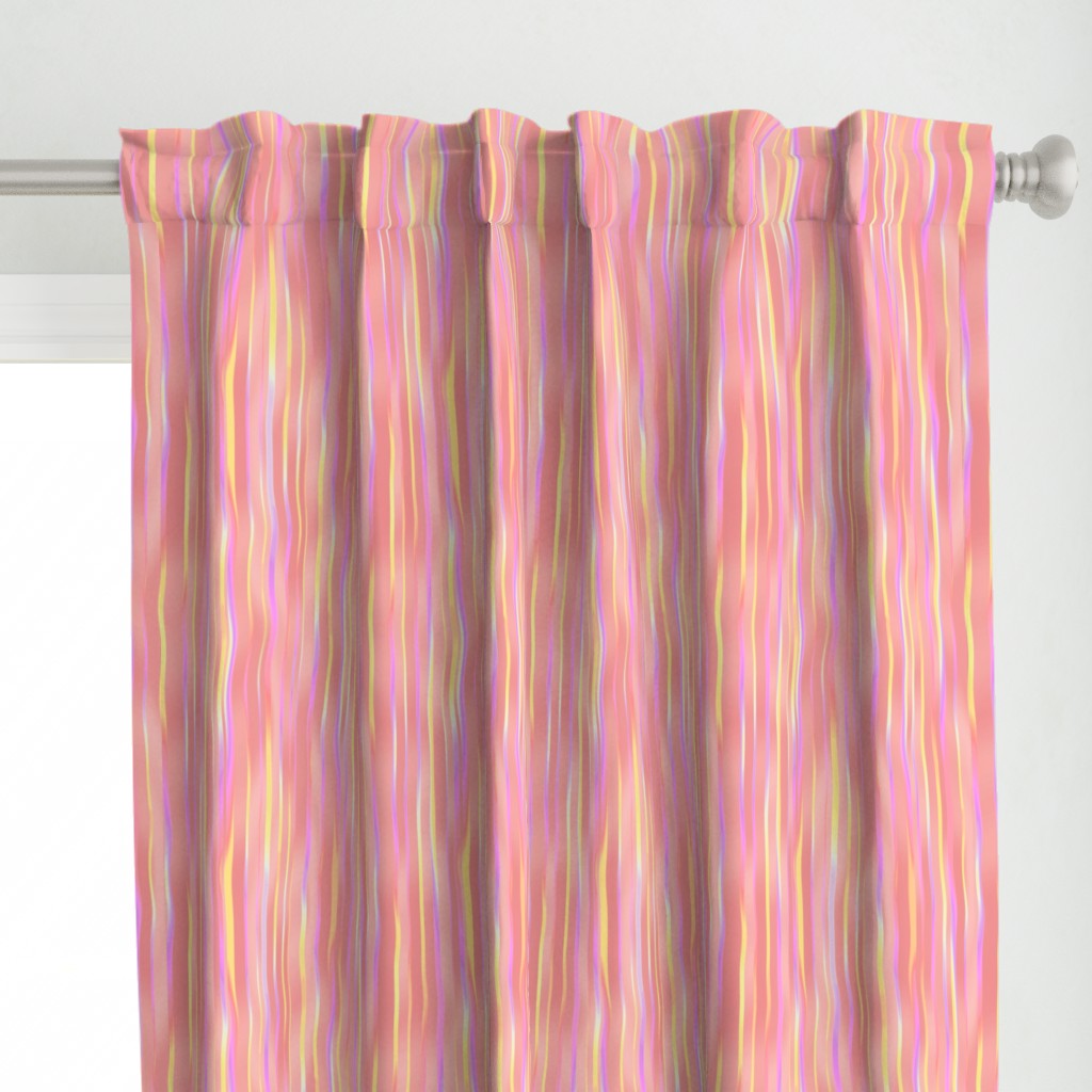 waterfall stripes in sherbet pink