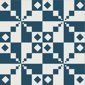 Diamond Steps Minimalist Cheater Quilt