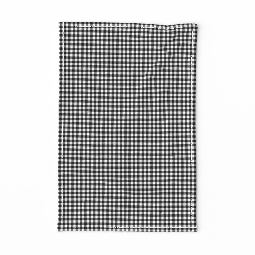 black and white gingham, 1/4" squares