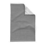 black and white gingham, 1/4" squares