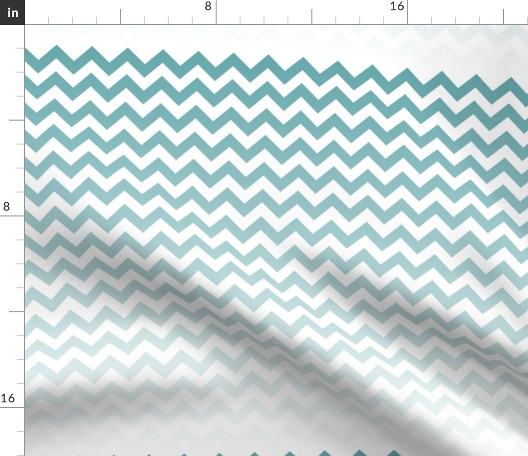 Duck Egg Ombre Chevron