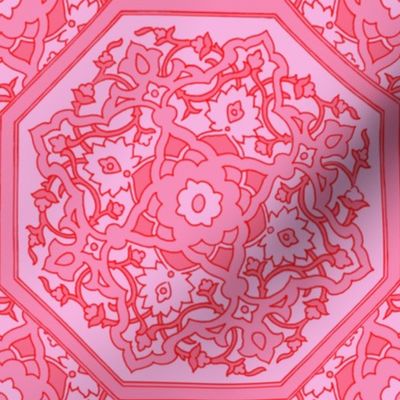 Persian Tile ~ Pink & Vermilion  