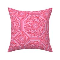 Persian Tile ~ Pink & Vermilion  