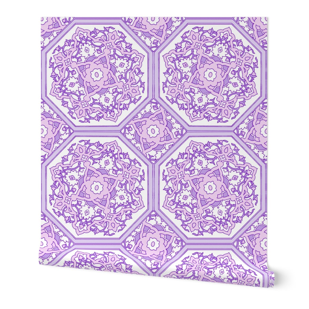Persian Tile ~ Pink & White & Lavender