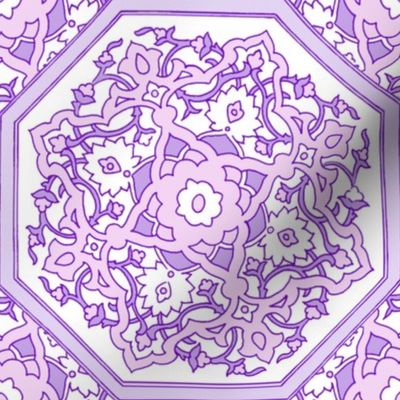 Persian Tile ~ Pink & White & Lavender