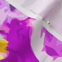 Large Print Abstracted Flowers in Lavender  