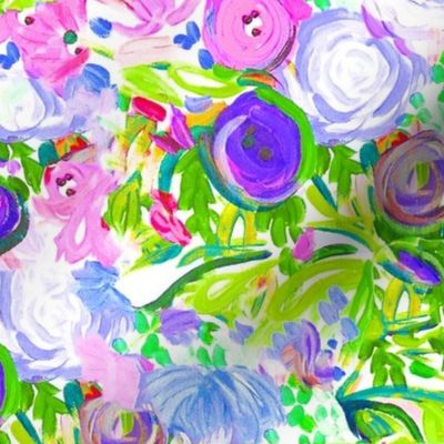 Springtime Monet Floral Painting Print