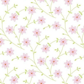 Daisy vine pink white