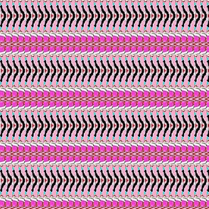pink fish scale stripes