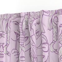 Girls - A hand-drawn repeating pattern (click through to see the whole thing!)