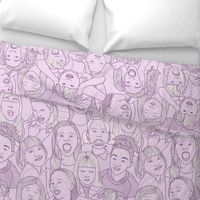 Girls - A hand-drawn repeating pattern (click through to see the whole thing!)