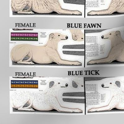 Greyhound Stuffie Kits - links to printed fabric panels