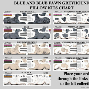 Greyhound Stuffie Kits - links to printed fabric panels