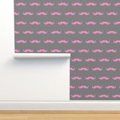 mustaches ikat edges in pink