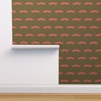 mustaches ikat edges in pink