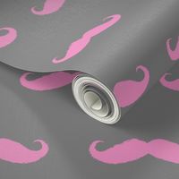 mustaches ikat edges in pink