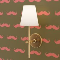 mustaches ikat edges in pink